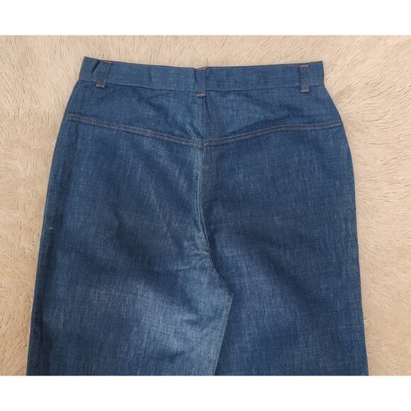 Vintage 70s Sears High-Rise Blue Jeans Size 10 Tall Flare Bell Bottom Pants - Picture 7 of 9